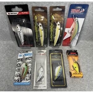 Monsterbass Rapala Texas Tackle Crankbait Lure Lot 8pc Freshwater Fishing Bass